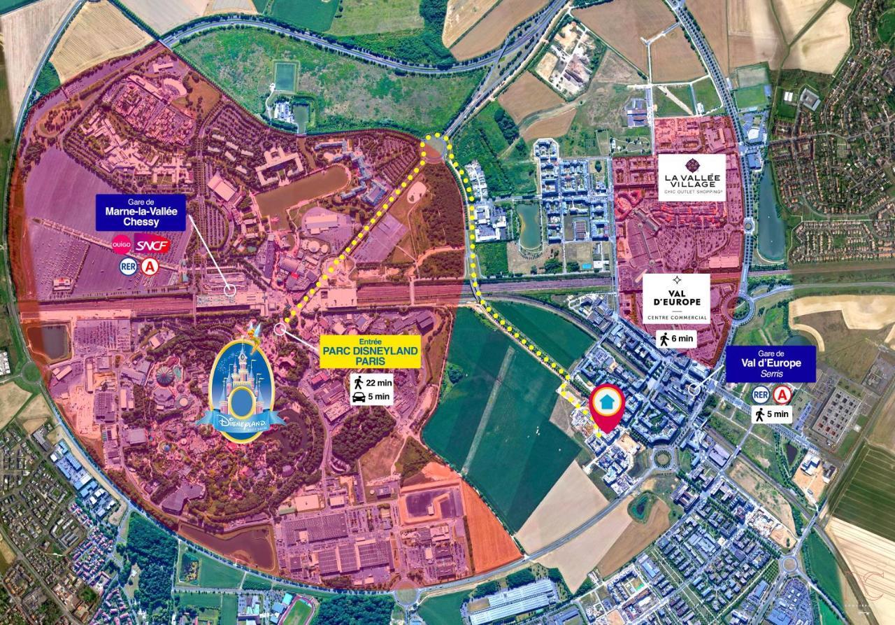 Disneyland-Paris 4 Pers, Parking, Wifi, Chessy  Bagian luar foto